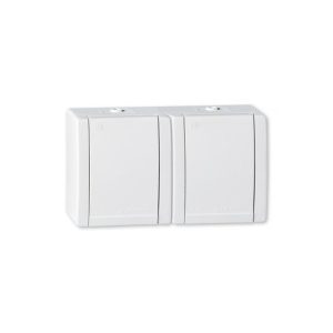 Prikljucnica Monofazna Dupla sa Porc.Jezgrom IP44 PVC AC242.00
