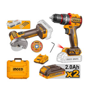 Ingco Aku Set (Busilica 66NM+Mini Ugaona Brusilica) 2x2Ah CKLI20255E 49873